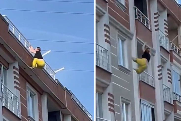 Genç kadın, 4. kattan atladı